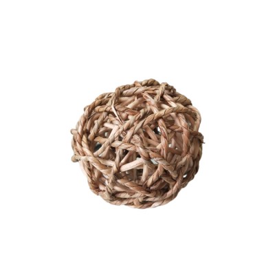 FlyRU 100% natural  cat toy weaving home made big seagrass ball for rabbit cat toy ball for pet  products