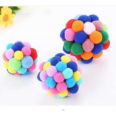 Hot Selling Pet Product Colorful Cat Playing Ball Attractive Cat Toy Lower MOQ Pet Toy