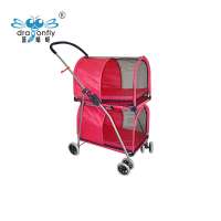 Luxury double decks pet stroller dog products