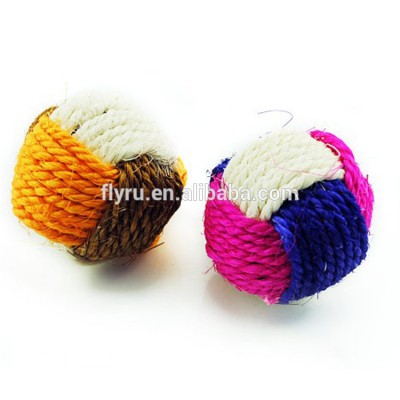 Amazon hot selling cat toys, sisal cat ball , cat scratching toy