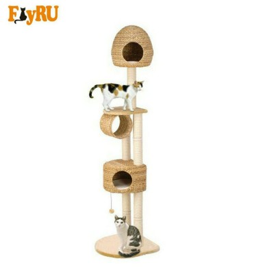 Wholesale High Quality Indoor Assembled and Sturdy best scratch cat tree house