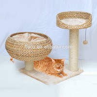 New Arrival Cat Hammock Deluxe Luxurious Wooden Sisal Wholesale Cat Tree